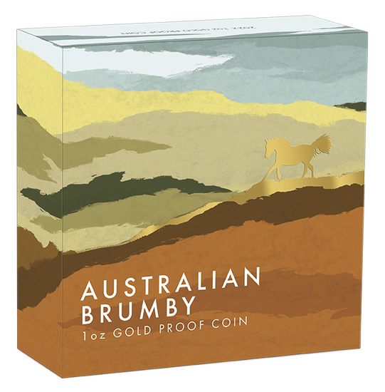 Australijski dziki koń - Brumby 1 uncja Złota 2022 Proof