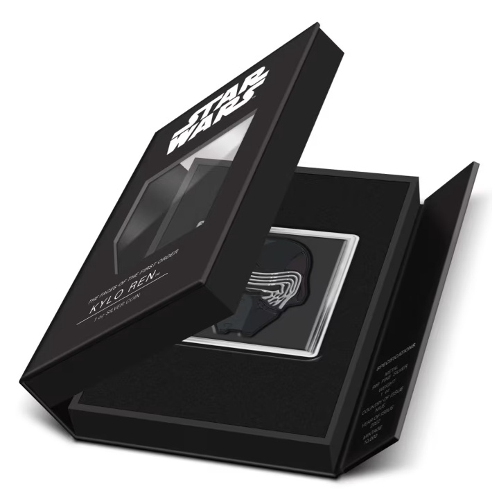 Niue: Stříbrný proof 1 oz 2022 Star Wars Tváře prvního řádu - Kylo Ren