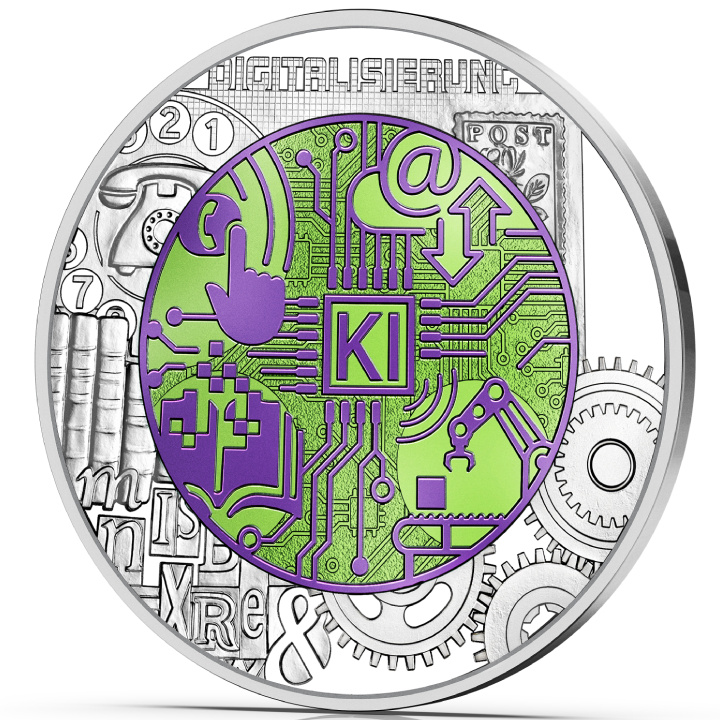 Serie Niobium: Digitalización coloreada 25 euros plata 2025