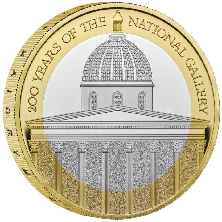 Celebrating 200 Years of the National Gallery £2 Silber 2024 Gilded Proof Coin