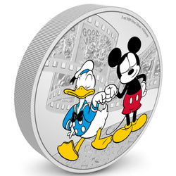Niue: Disney Mickey & Friends - Donald Duck and Mickey Mouse coloured 3 oz Silber 2023 Proof