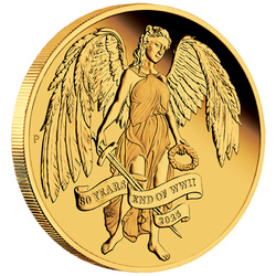 80e anniversaire de la fin de la Seconde Guerre mondiale - Victoire ailée 1 once d'or 2025 Proof