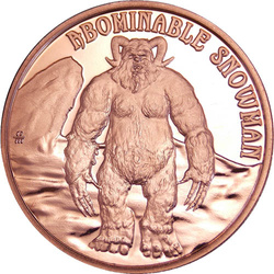 Criaturas criptozoológicas: Abominable Hombre de las Nieves – 1 onza de cobre