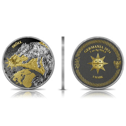Ragnarök: Sköll & Hati Geminus pozłacany 2 x 1 uncja Srebra 2024