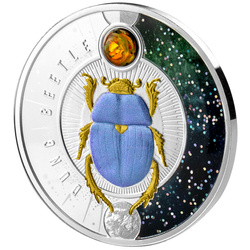Niue: Dung Beetle coloured $1 Silver 2022 Proof 