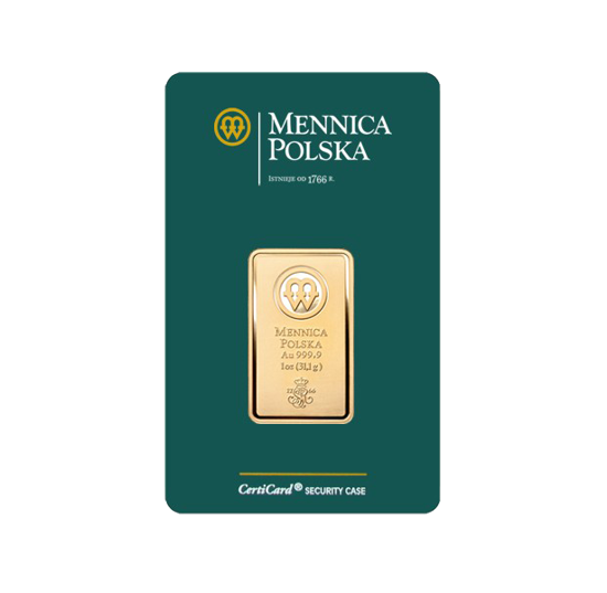 1 Unze Goldbarren Polish Mint