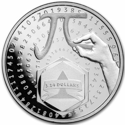 Solomon Islands: Number Pi 1 oz Silber 2024 Coin