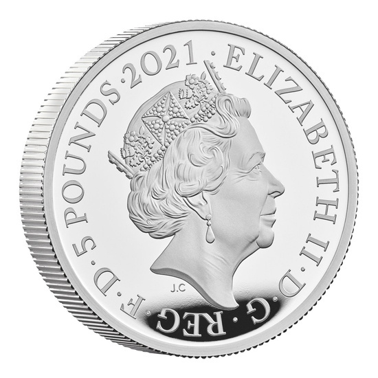 Gothic Crown Portrait 2 uncje Srebra 2021 Proof