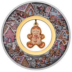 Srebrna Moneta The Perth Mint: Gingerbread Christmas kolorowana 2 uncje Srebra 2026 Antiqued