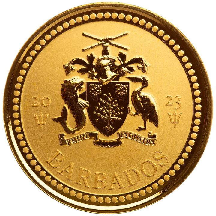 Barbados: Trident 1 oz Oro 2023