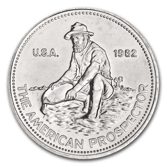 Prospector 1 oz Silver Round 1982