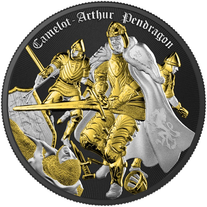 Niue: Camelot - Arthur Pendragon 1 oz Silber 2023 Multimetal