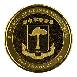 Equatorial Guinea: Giraffe 1 uncja Złota 2021 Proof