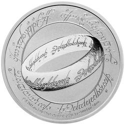 Niue: 20th Anniversary Lord of The Rings: The Fellowship of the Ring - The One Ring 1 oz Silber 2021