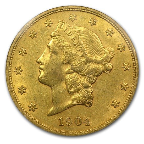 Liberty Double Eagle 20 dollari 1904 Condizione 2-