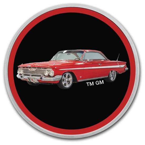 Chevrolet Impala SS colorized 1 oz Silver Certipack