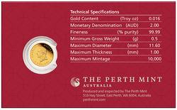 Australia $2 Lunar Series III Year of the Goat 0.5 g Gold Coin 2027 Proof
