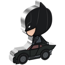 Niue: The Batman – Batman Day Chibi Coin, kolorovaná, 2 unce stříbra, 2022, Proof