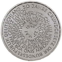 German, 10 Mark Random Year (fineness Ag.925)