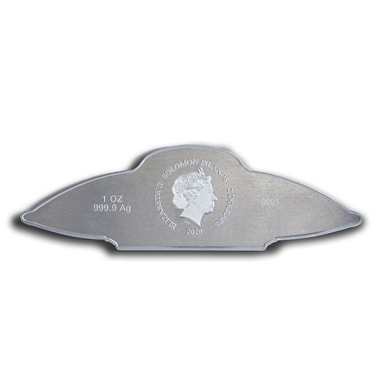 Islas Salomón: OVNI-Plato Volador 1 oz Plata 2020 Proof