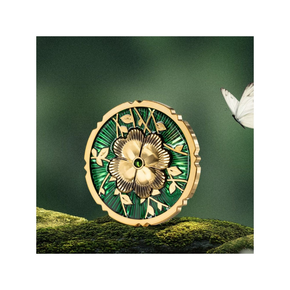 Islas Cook: Evergreen – Trébol dorado 1 oz Plata 2025 Crystal Proof ...