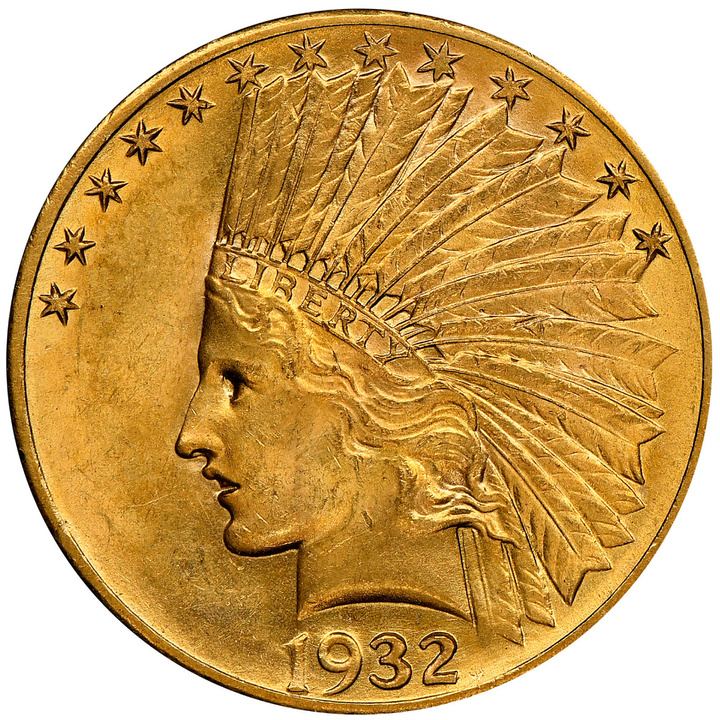 Indian Head $10 zlato 1932