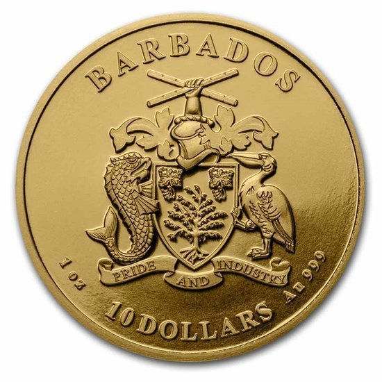 Barbados: Seepferdchen 1 oz Gold 2021
