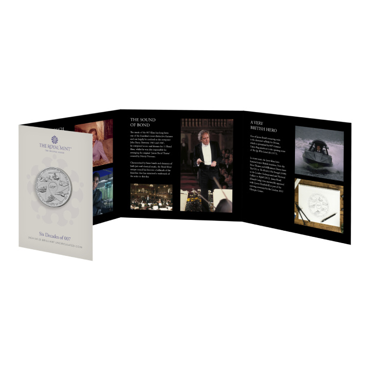 Six Decades of 007 £5 Miedzionikiel 2024
