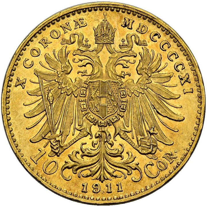 Ausztria-Magyarország: 10 korona „I. Ferenc József” arany, különböző évjáratok
