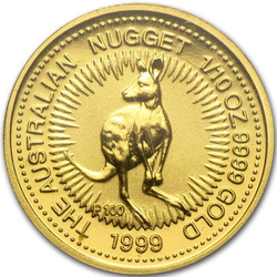 Australian Nugget - Kangaroo 1/10 uncji Złota 1999