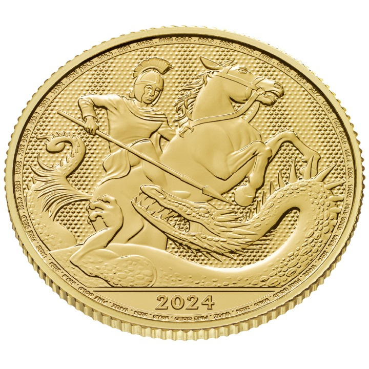 San Giorgio e il drago 1/4 oncia d'oro 2024