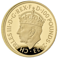 La Coronación de Su Majestad el Rey Carlos III 1 uncja Złota 2023 Proof