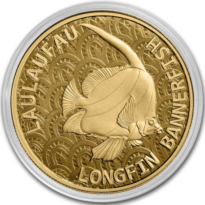 Tokelau: Longfin Bannerfish 1 oz Gold 2024