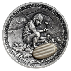 100. anniversary of the discovery of the complex of prehistoric striped flint mines "Krzemionki" 50 zl Silver 2022