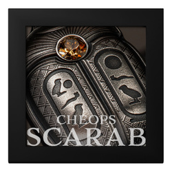 Palau: Scarab - Cheops 1 uncja Srebra 2023 Ultra High Relief Antiqued Coin