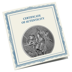 Niue: Camelot - Artù Pendragon 1 oncia d'argento 2023 Proof opaco