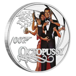 Tuvalu: Octopussy kolorowany 1/2 uncji Srebra 2022 Proof