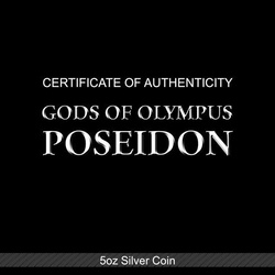 Tuvalu: Gods of Olympus - Poseidon 5 oz Silver 2021