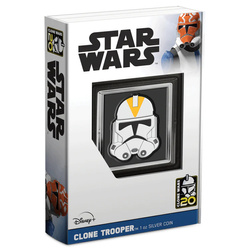 Niue : Star Wars Clone Wars 20e anniversaire - 212e bataillon d'attaque coloré 1 once d'argent 2023 Proof