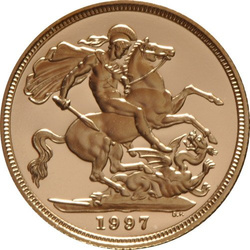 Půl suverénu Velká Británie 1997 PROOF