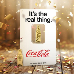 Sztabka Pamp Coca Cola 140 Years 5 gramów złota 2026 (porysowane opakowanie)