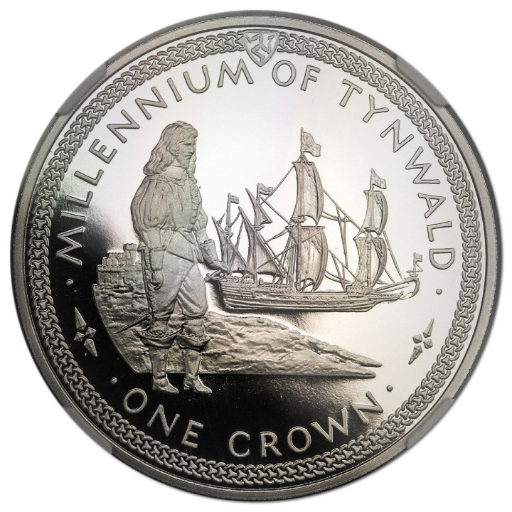 Isle of Man: Zestaw 5 monet Millennium of Tynwald Srebro 1979 Proof