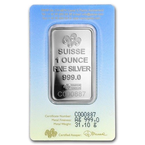 Pamp Suisse Barra Ka' Bah Mecca 1 oz Plata