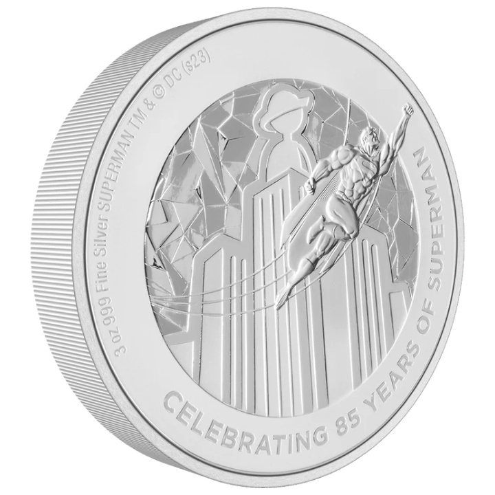 Niue : DC Comics - Superman 85e anniversaire de la bande dessinée 3 onces d'argent 2023 Proof