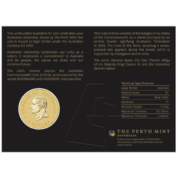 Monedă din cupronichel Perth Mint Australia Australian Citizenship 1 dolar 2027 în card