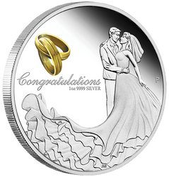Wedding coloured 1 oz Silber 2022 Proof