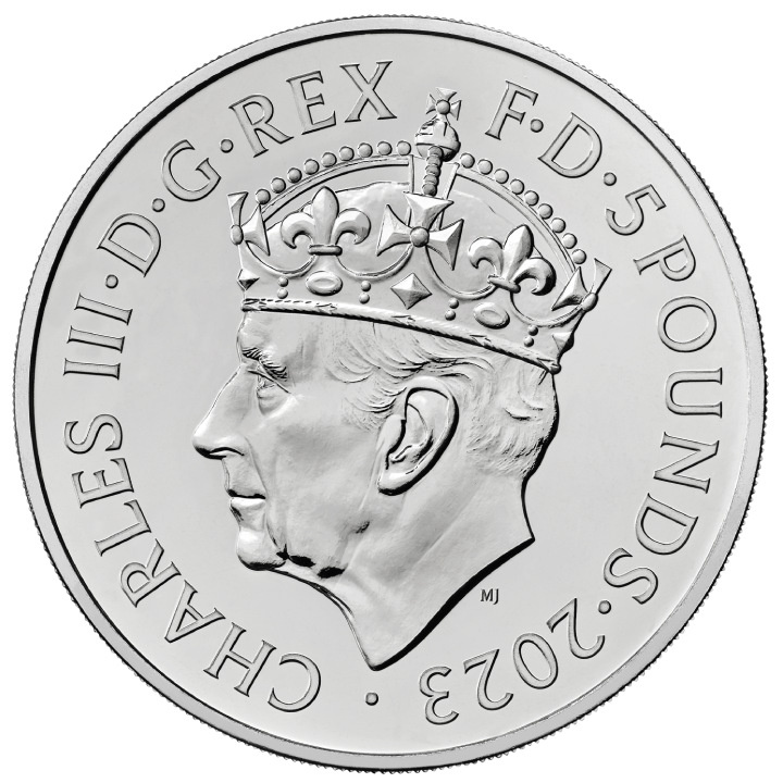 Încoronarea Majestății Sale Regele Charles al III-lea £5 Cupronichel 2023