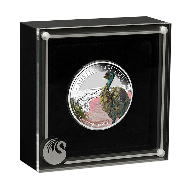 Emú australiano de color 1 oz Plata 2025