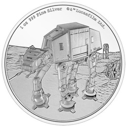 Niue: Star Wars - AT-AT Walker 1 oncia d'argento 2022 Proof