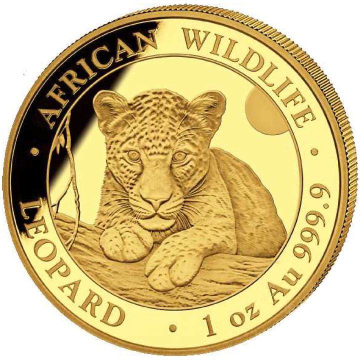 Somalia: Afrikanische Wildtiere - Leopard 1 oz Gold 2025